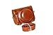 MINICO Protective PU Leather Camera Case Bag with Tripod Design Compatible For Canon PowerShot G9 X G9x with Shoulder Neck Strap Belt Brown