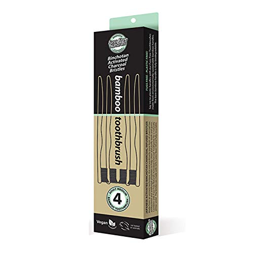 Fuss Free Naturals Bamboo Toothbrush Four Pack - Medium - 4 Count