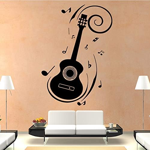 nkfrjz Concise Style Wall Stickers Fashion Art Guitar Wall Stickers Home Decor Living Room Removable Self Adhesive Waterproof Wallpaper 58X82cm