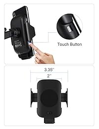 Mjiands   Cargador de coche inalámbrico 2 en 1 con sensor de movimiento por infrarrojos para todos los smartphones con Qi
