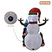 6 Foot Christmas Inflatables Snowman with Penguins, Airblown Inflatable Snowman with Red Hat/Branch Hands/Scarf, Lighted for Home Outdoor Yard Lawn Decorations