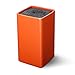 Universal Knife Block - Porcelain Holder w/ Magnetic Bristles - Without Knives, Square, Orange - by Sweese