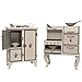 The Queen's Treasures American Vintage Stove & Fridge Wooden Furniture +Kitchen Tool & Food Accessory Play Set for 18 Inch Girl Dolls