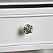 Dimart 2pcs Antique Silver Rose Door Cabinet Drawer Furniture Knob Handle Pull Hardware 33mm