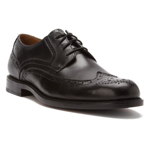 Clarks men s dorset limit oxford,black leather,12 w us