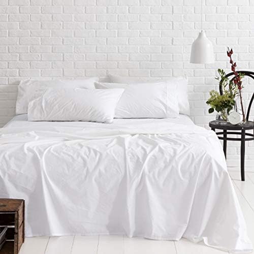 Exclusive Livenza Collection 100 % Egyptian Cotton Sheet Set fits mattresses up to 19" deep 1000 TC Color-White Solid Size Queen