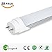 zoopod T8 LED Tube Lamp, 6500K cool white, 3000K warm white, Frosted Cover (25Pcs, 6000~6500K) 25-pack 10-pack 4ft T8 18W (32w fluorescent replacement)