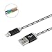Flebi 1 Feet Short Lightning to USB Cable Nylon Braided Apple Charger for iPhone iPad iPod (4 Pack)
