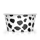6 Ounce Paper Hot/Cold Ice Cream Cups (100ct, Cow Print)