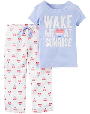 Toddler Girls' 2-Piece Cotton & Jersey PJs 353G099, Purple, 2T