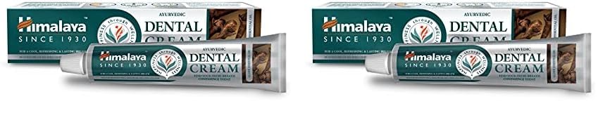 Himalaya Ayurvedic Dental Cream with Essential clove Oil |Prevents cavities, tooth decay Natural Anti-Odour Agent for bad breath| Formulated by dental experts - 100g (Packung mit 2)