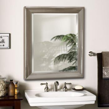 Nicole Miroir Avec Cadre En Polystyrene 69 8 X 88 9 X 3 8 Cm Et Finition Nickel Brosse Amazon Fr Cuisine Maison