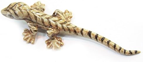Animal Miniature Handmade Brown Gecko Figurine Statuette Collectibles
