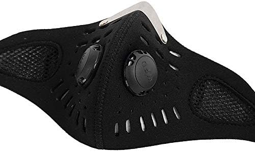 Sports Accessories Anti Pollution Sports Mask - Maximum Pollution Filtration for Outdoor Sports. Adjustable Strap and Nose Clip. Protects from Dust, Exhaust Fumes, Smog, Pollen Allergy for Outdoor Spo