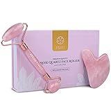 Authentic Rose Quartz Facial Roller Gua Sha