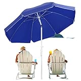 MEWAY 7.5ft Beach Umbrella with Sand Anchor & Tilt