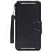 HTC One Max / T6 Stand Case, GreatShield SHIFT LX Leather Wallet Flip Case with Kickstand & Credit Card Slots for HTC One Max / T6 (Black)