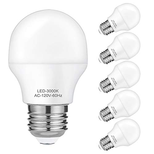 A15 LED Bulb 4W Refrigerator Light Bulbs, 40 Watt Equivalent, E26 Medium Base Soft White 3000K