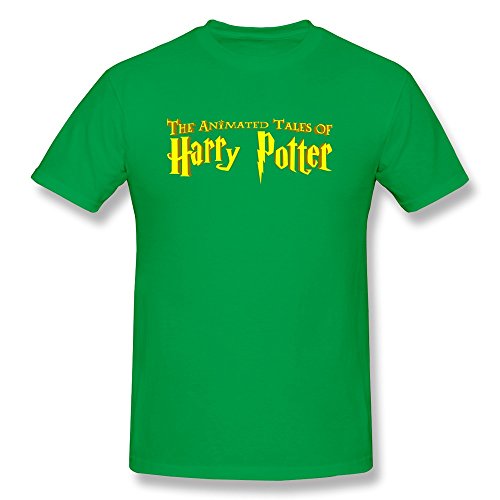 JUJ Harry Potter Logo Men's 100% Cotton Tshirt ForestGreen Large