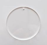 MEYA Set of 15pcs High Clear Blank Acrylic Discs ,Acrylic Round Sheet With Hole 1/8