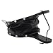 Uten 17.8“x7.4 Brown Wood MDF Large Air Blower Wood Coal Smoker Fire BBQ Camping Fireplace Bellows (Black)