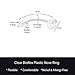 BodyJ4You 5PC Piercing Retainers Clear Bioflex Plastic 16G Eyebrow Lip Septum Flexible Curved Bar