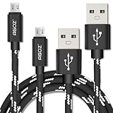 Agoz 2Pack 6ft Micro USB Cable Fast Charger Braided Cord For Samsung Galaxy S7 S7 Edge S6 S4 Note 5 J7 J7V J7 Sky PRO J3 J3V J3 Emerge Eclipse Mission, LG X Power 2 Fiesta X Charge K20 K20V K30 K8 K10