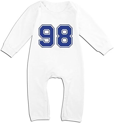 SSNB Baby Personalized 98 Zahl College F1 Onepiece Romper Long Sleeve Jumpsuit 100% Cotton 6-24 Months