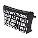 Llamazing Womens Cosmetic Bag Makeup Hand Bag Pencil Case Coin Purse (Five Rows of Letters)