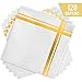 Fanxyware Gold on White Cocktail Napkins - 100 Pack, 5