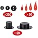 WILLBOND 300 Pieces Christmas DIY Snowman Ornament Set, Including Carrot Nose Buttons, Mini Black Magician Hats, Tiny Black Buttons for Christmas DIY Snowman Crafting, Sewing, Party Supplies