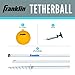Franklin Sports Tetherball Set - Full Tetherball Game Set with 8' Pole, Rope + Ball Included - Portable Steel Backyard + Beach Kit with Carry Bag - Recreational, White