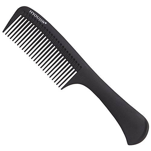 HYOUJIN616 Black Carbon Detangling Hair Brush, Paddle Hair Comb, Care Handgrip Comb-Best Styling Comb for Long, Wet or Curly Hair-Improve Blood Circulation, Reduce Hair Loss and Dandruff
