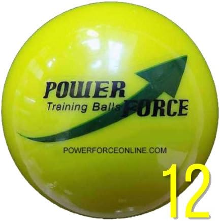 Power Force Weighted Softballs | 3.25" Diameter - 15 oz | Weighted Training Softballs for Hitting Practice | (12 Softballs)
