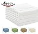 Pacific Linens Hand Towels, 4 Pack-White, Super Absorbent Ringspun, 100% Cotton, Ultra Soft (Size 19.5