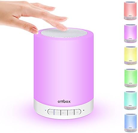 Portable Smart LED Light + Bluetooth Speaker + MP3 Player, OTTBOX Smart Touch Portable Wireless LED Light Speaker with Music Player, Hands-free Bluetooth Speakerphone, TF Card, AUX Supported