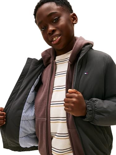 Cazadora de entretiempo Chicos Padded con capucha, Negro (Black), 12 Años