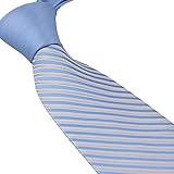 Coachella Ties Solid Color Knot Contrast Diagonal Stripes Necktie Formal Tie 8.5cm (Blue)