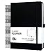 BK UNDATED Yearly Weekly/Monthly Planner 2025-26 Daily Planner Agenda & Personal Organizer to Increase Productivity, Academic Planner w/Sticker Set. A5 (5.8 x 8.3) - Black Hardcover