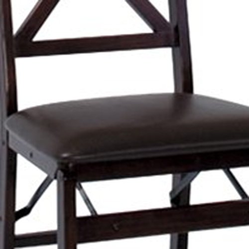 Cosco Wood Folding Chair with vinyl seat & XBack, 2 pack, Espresso Pricepulse