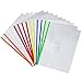 EOOUT Poly Zip Envelope Files 7 Color Zippers, A4 Size（16pcs）