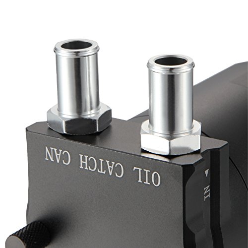 Dromedary Polish Baffled Universal Aluminum Oil Catch Can Reservoir Tank Black - Thumbnail 2