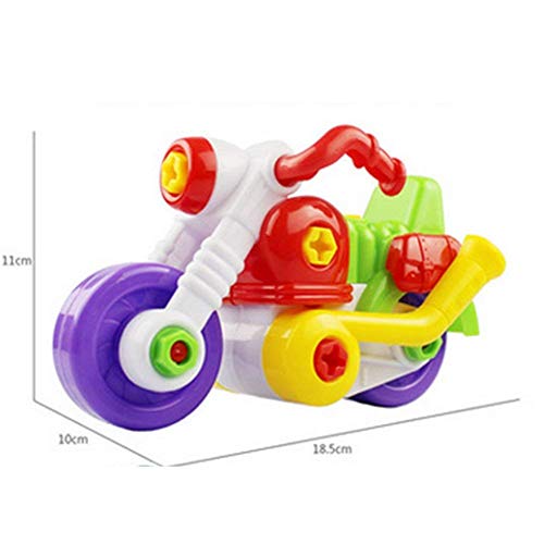 Kids Baby Early Learning Airplane Disassembly Assembly Puzzle Educational Toys Motorcycle 1Pc - Thumbnail 3