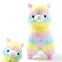 Alpacasso Rainbow Plush Alpaca Stuffed Toy, 16-Inch.