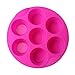 SHareling 7 Cavity Silicone Mold Muffin Pudding Mould Bakeware Round Cup Cake Pan Baking Tray (Random Color)