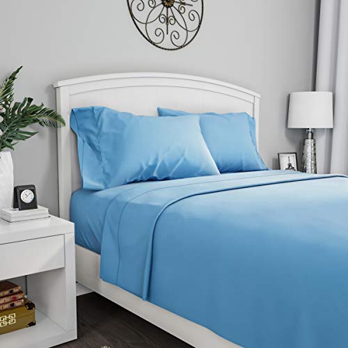 Lavish Home 66-MF75S-F-Blu 1200 4-Piece Sheet Set, Full, Blue