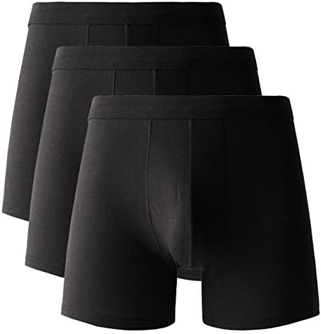 SANQIANG Men's No Ride up Boxer Briefs Cotton Stretch 3 Pack Underwear