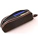 SAIBANG Vintage Leather Pencil Case with Zipper, Handmade Genuine Leather Stationery Art Supplies College Office Pencil Holder Pen Case Pouch Unisex