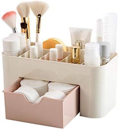 WORBAX Generic Plastic Mini Makeup Cosmetic Beauty Storage Box Organizer (Assorted Colour - 1 Pc)