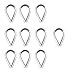 100 Pcs 1/16-inch Wire Rope Aluminum Sleeves Clip Fittings Cable Crimps, 10 pcs M2 Stainless Steel Thimble Combo, 6-Pcs Turnbuckle Tension Wire Rope With Eye&Hook (M4), Stainless Steel Kit, Aunifun